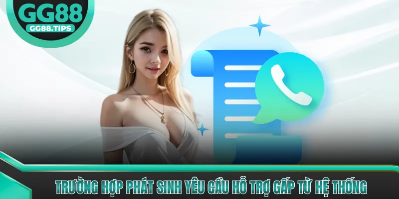 Trường hợp phát sinh yêu cầu hỗ trợ gấp từ hệ thống
